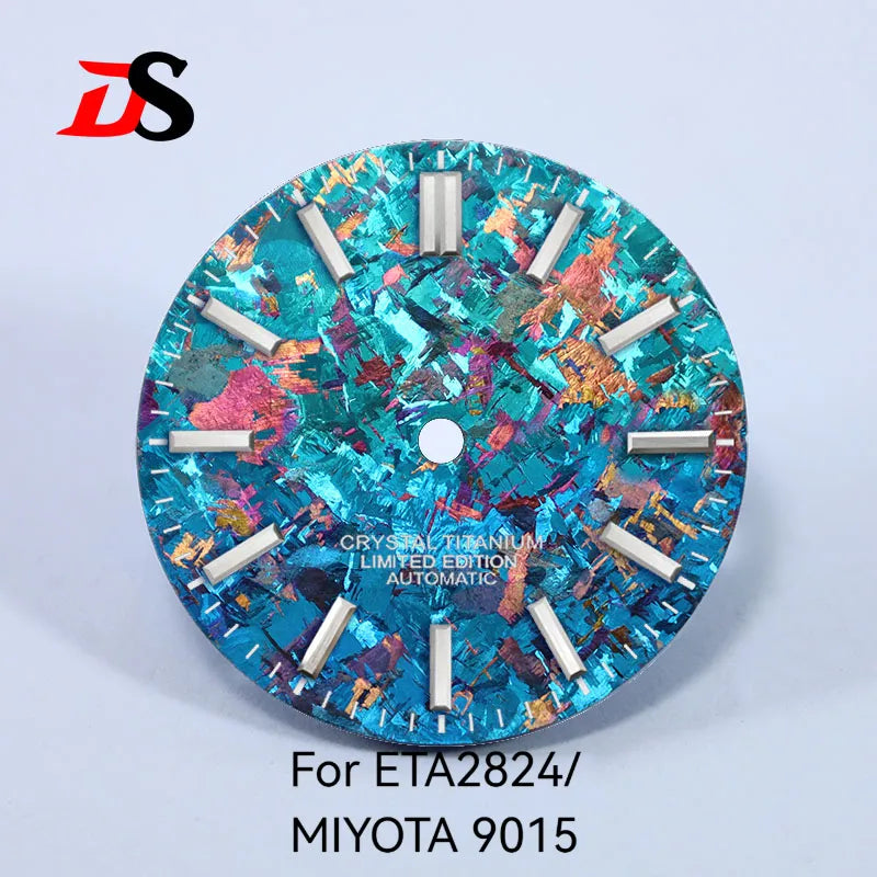 Ice Crystal Titanium 28.5mm Dial No Lume NH35 NH38 ETA2824/MIYOTA 9015 Movement No Date Dial