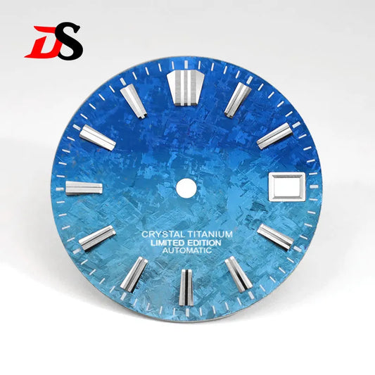 28.5mm Dial Crystal Titanium GS MOD Chaotic Texture No Lume NH35 Movement