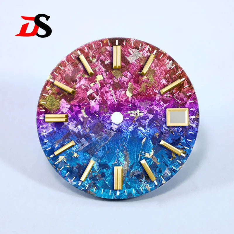 Gradient Blue Purple Dial Crystal Titanium Texture 28.5mm NO Lume NH35 Movement