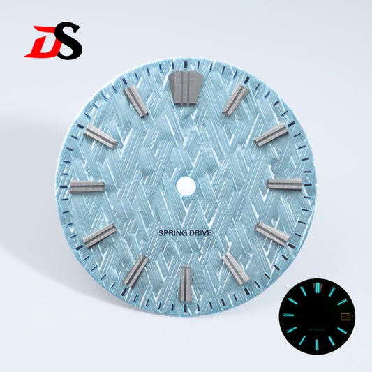No Date 28.5mm Ice Forests Dial for NH34 NH35 Movement Blue Lume/no Lume