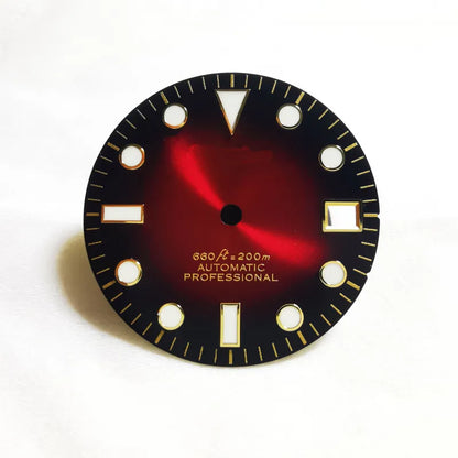 28.5mm Gold Sunburst Dial YM Index Mod NH35 Movement BGW9 C3 Lume
