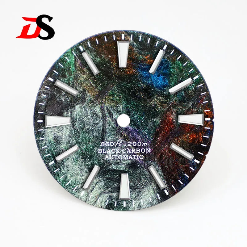 28.5mm Dial Rich Color Carbon Fiber Dial BGW9 Lume for NH35 Movement No date/3o'clock date