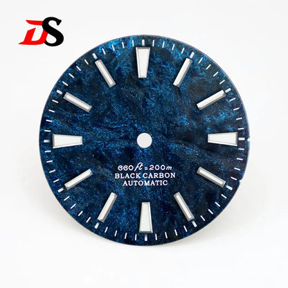 28.5mm Dial Rich Color Carbon Fiber Dial BGW9 Lume for NH35 Movement No date/3o'clock date