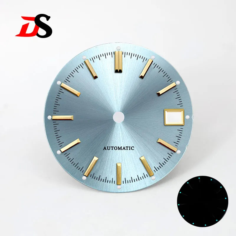 28.5mm Dia Blue Lume Sunburst Dial NH35 Movement