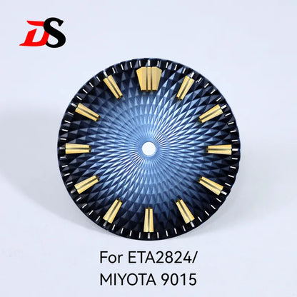 Pineapple Face Dial GS Diamond Pattern 28.5mm Dial No Lume Suitable for NH35 NH38 ETA2824/MIYOTA 9015 Movement No Date