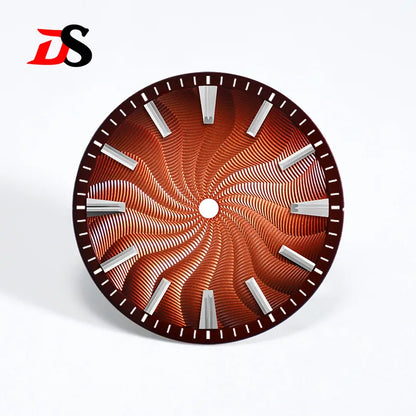 Guilloche Dial 28.5mm No Lume NH35NH34NH38 Movement 3 O'clock/6 O'clock/no Date