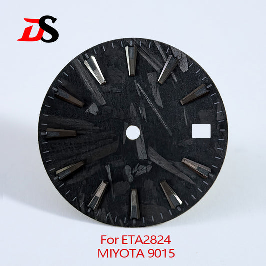 Black Lume 28.5MM Carbon Fiber Dial for MIYOTA 9015 /ETA2824 Movement