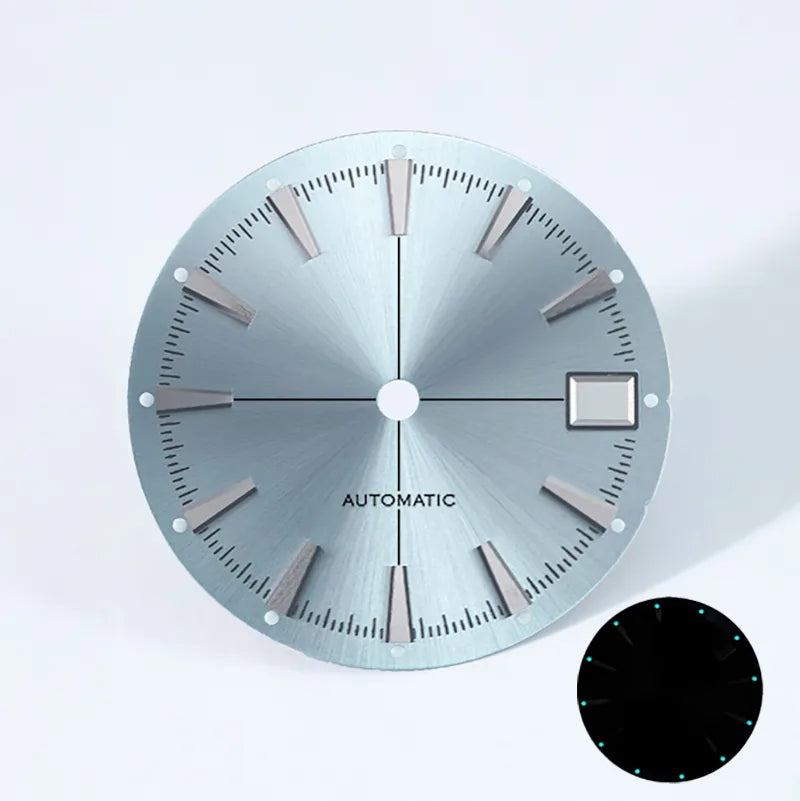 Sunburst Date Dial Green Lume NH35 movement