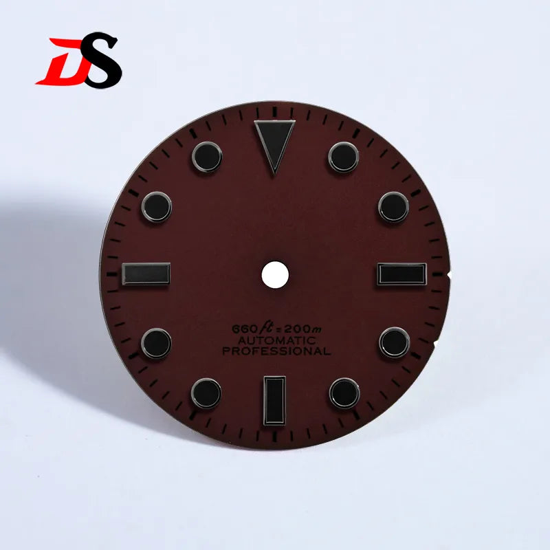 28.5mm Dial YM Matte SUB Black Lume for NH35 Movement Skx007 Custom Logo No Date