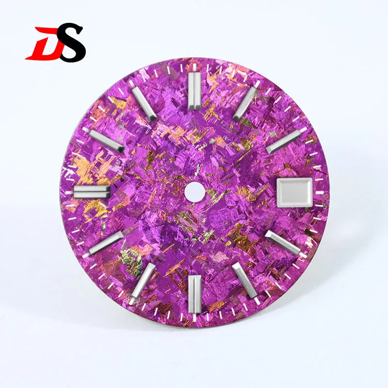 Gradient Blue Purple Dial Crystal Titanium Texture 28.5mm NO Lume NH35 Movement