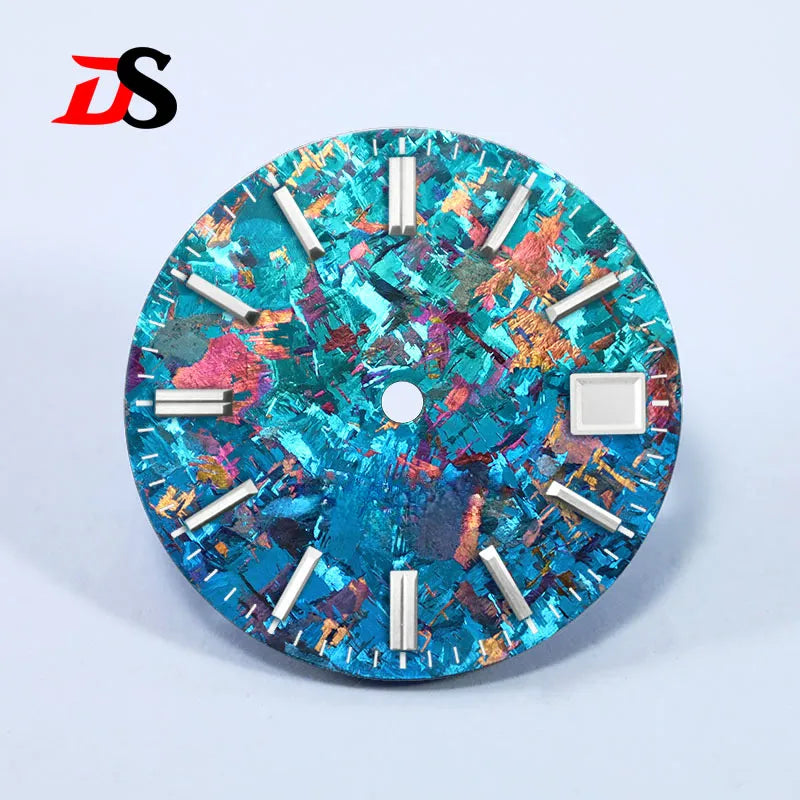 Gradient Blue Purple Dial Crystal Titanium Texture 28.5mm NO Lume NH35 Movement