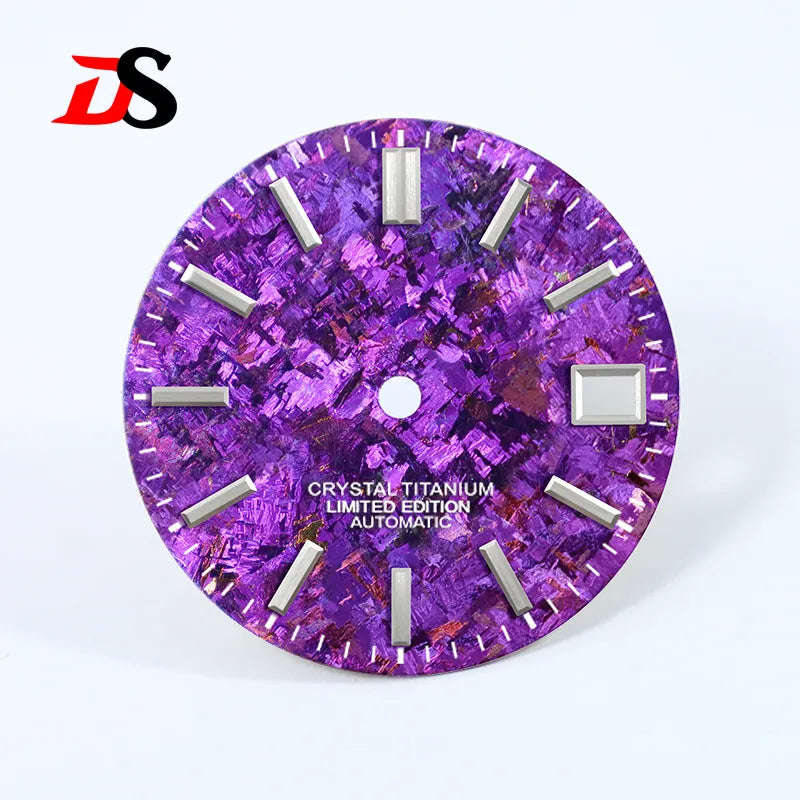 Ice Crystal Titanium Text Dial Chaotic Texture 28.5mm Dial No Lume NH35 Movement