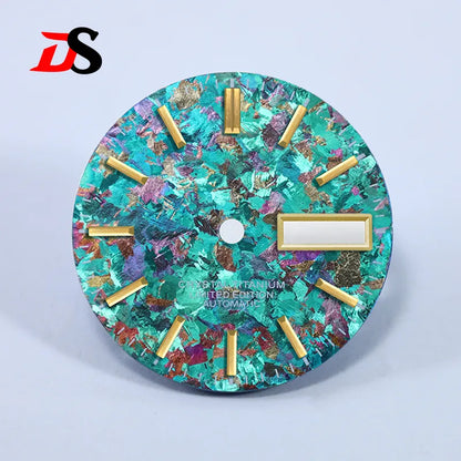 Ice Crystal Titanium Dial 28.5mm DAY DATE No Lume NH35 NH36 Movement