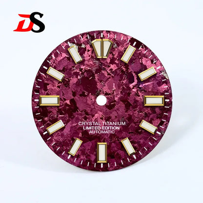 28.5mm Ice Crystal Titanium Dial Blue Lume NH35 Movement