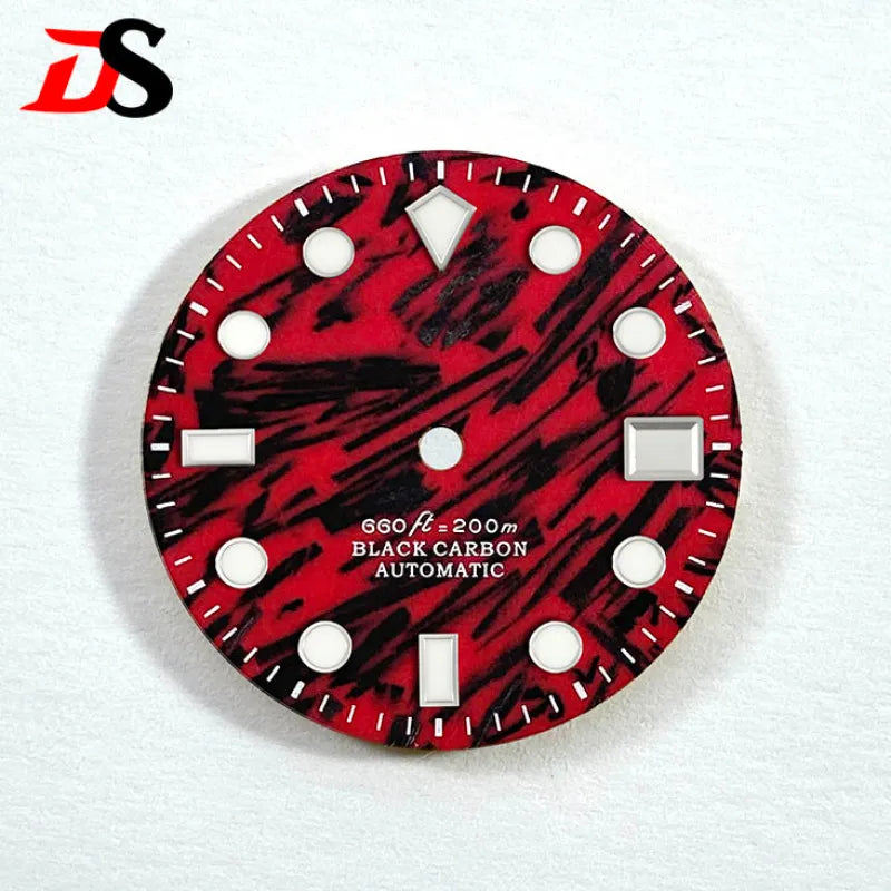 Red Carbon Fiber Dial Blue Lume NH35 28.5mm