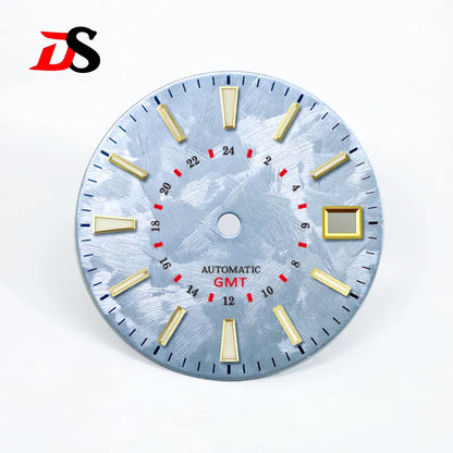 DS Sakura Red GMT Dial Blue Lume NH34GMT 28.5mm