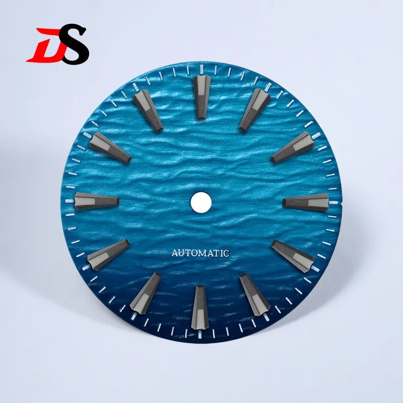 28.5mm Gradient Wave Pattern Dial Blue Lume for NH35/NH38 Movement
