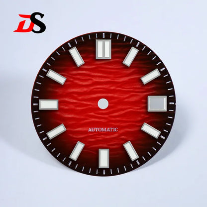 28.5mm Gradient Wave Dial Blue Lume for NH35/NH38 Movement