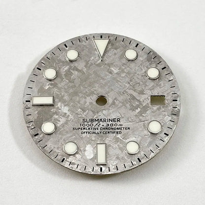 28.5mm Watch Dial SUB Crystal Titanium Texture BGW9 C3 Lume ETA2824Movement