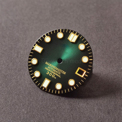 Gold Marinemaster MM Index Dial BGW9 C3 Lume for NH35NH36 Movement 28.5mm