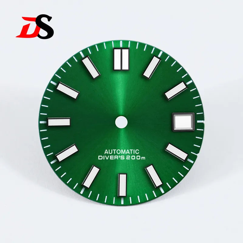 28.5mm Sunburst Dial Matte Blue Lume DIVERS 200m for NH35/NH36 Movement