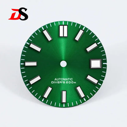 28.5mm Sunburst Dial Matte Blue Lume DIVERS 200m for NH35/NH36 Movement
