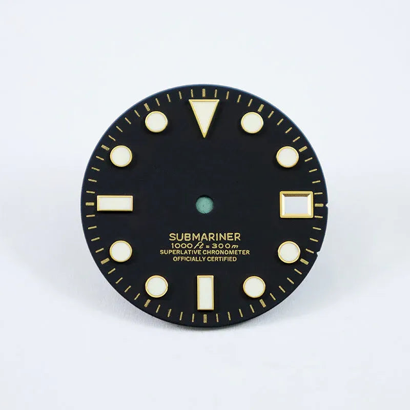 Gold Index Sunburst SUB Dial Mod BGW9 C3 Lume Dial NH35NH36 Movement 28.5mm