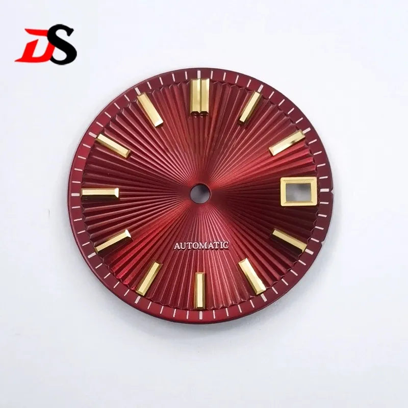 Red Cocktail Dial NH35NH34 No Lume 28.5mm