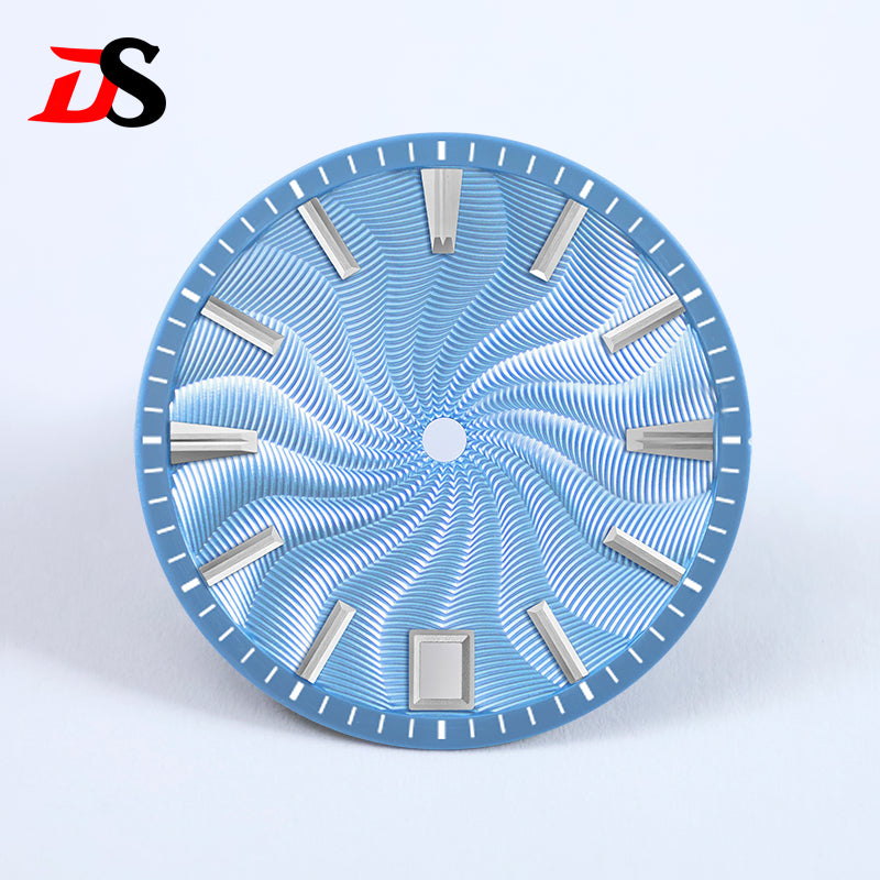 Guilloche Dial 28.5mm No Lume Sterile NH35NH34NH38 Movement 3 O'clock/6 O'clock/no Date