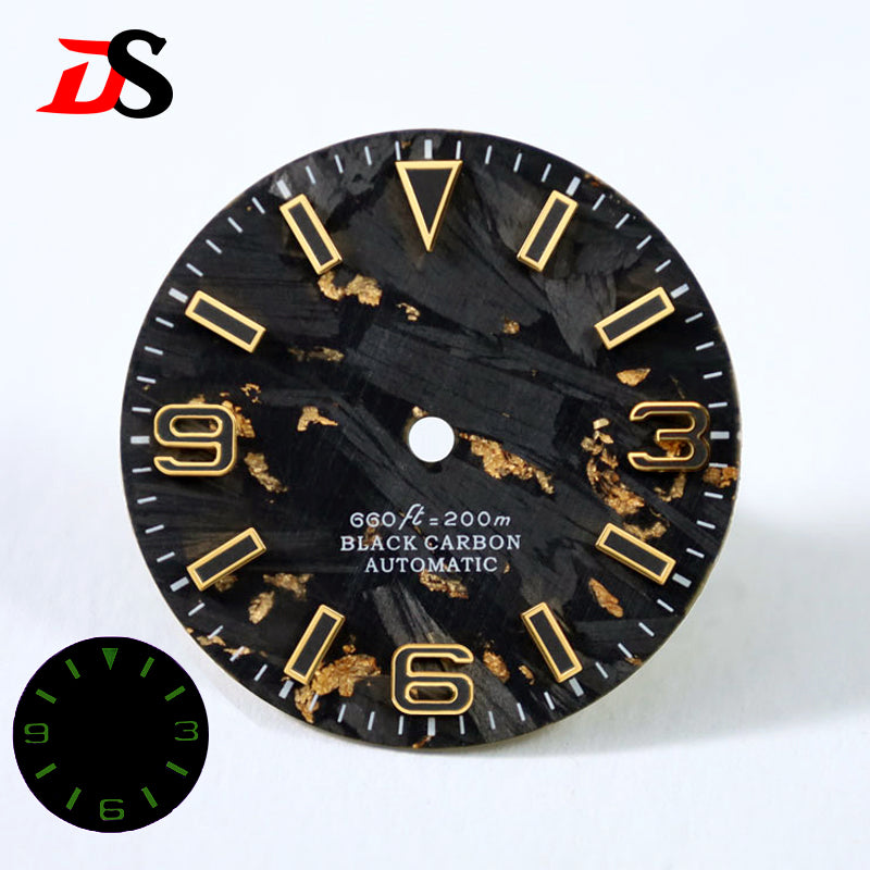 369 EXP Carbon Fiber Dial blue/green lume 28.5mm NH35