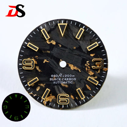 369 EXP Carbon Fiber Dial blue/green lume 28.5mm NH35