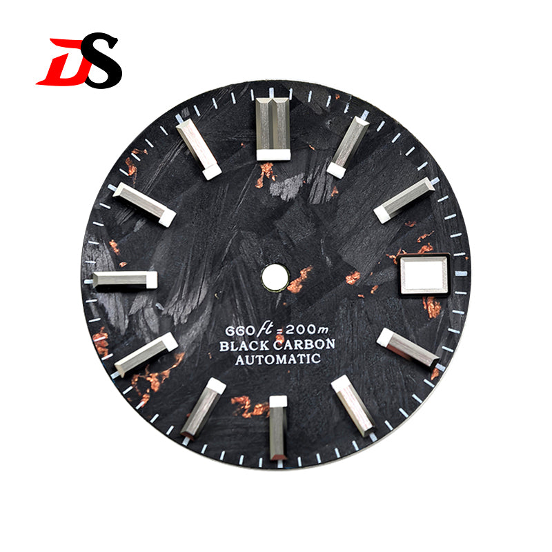 Carbon Fiber Dial Blue Lume 28.5mm for NH35/34 Custom Logo