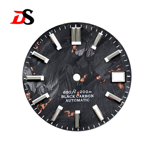 Carbon Fiber Dial Blue Lume 28.5mm for NH35/34 Custom Logo