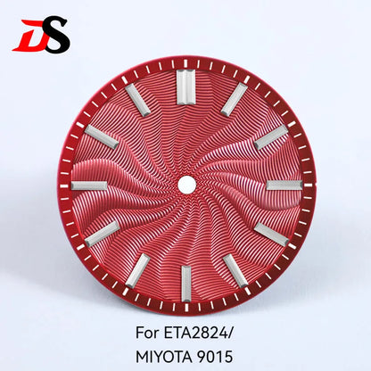 28.5mm Dial Guilloche Dial NH35 ETA2824 SW200 MIYOTA 9015 9039 Movement No Date