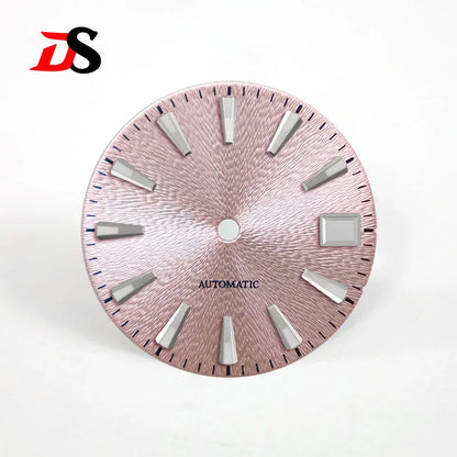 Invisible Textured Sunburst Dial GS Blue Green Lume NH35 28.5mm