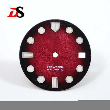 NH35 28.5mm Dial Gradient Texture No Tick Marks Blue Luminous