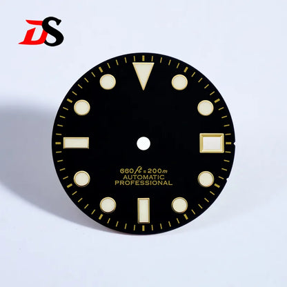 28.5mm Gold Sunburst Dial YM SUB for NH35 Movement BGW9 C3 Lume Date