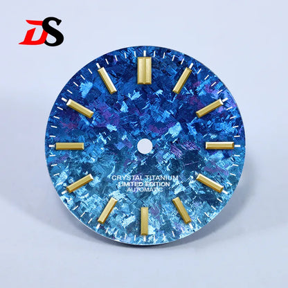28.5mm Dial Ice Crystal Titanium Dial No Lume NH35 Movement No Date Dial