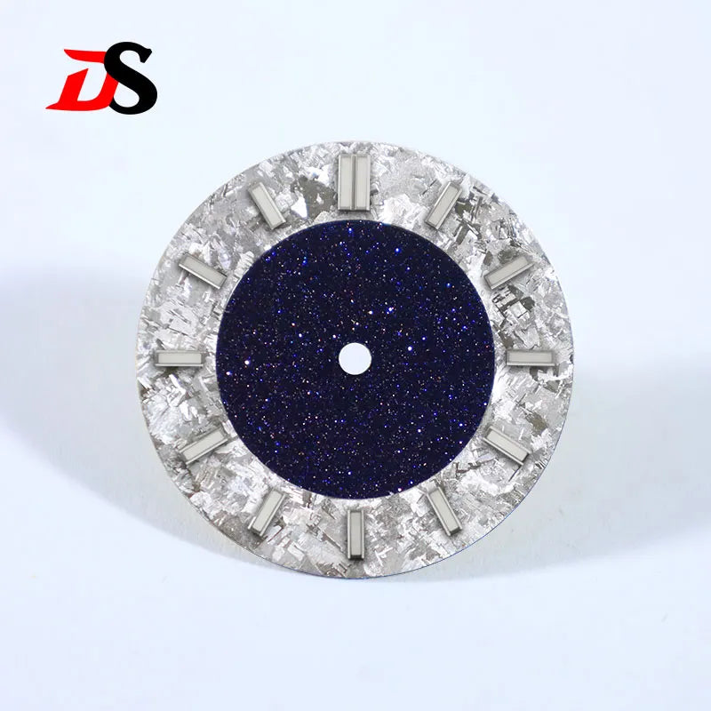 No Tick Mark Dial Blue Lume Lapis Lazuli Cryolite Dial Creative Stitching NH38 Movement No Date Tiger's Eye Blue Sand