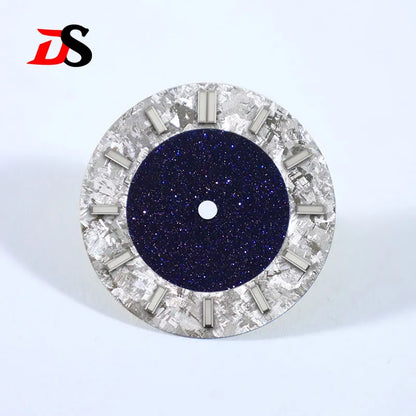No Tick Mark Dial Blue Lume Lapis Lazuli Cryolite Dial Creative Stitching NH38 Movement No Date Tiger's Eye Blue Sand
