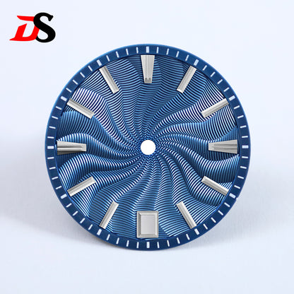 Guilloche Dial 28.5mm No Lume Sterile NH35NH34NH38 Movement 3 O'clock/6 O'clock/no Date