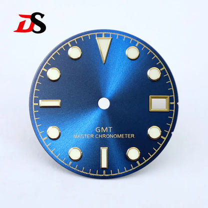 Sunburst Dial 28.5mm Blue Lume NH35NH34GMT Movement No Date Window/3 O'clock Date