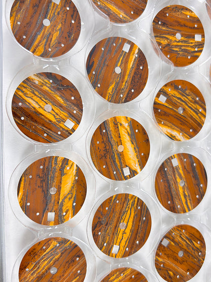 Natural Stone Iron Tiger's Eye S Mod Dial High Quality No Lume No Date NH38