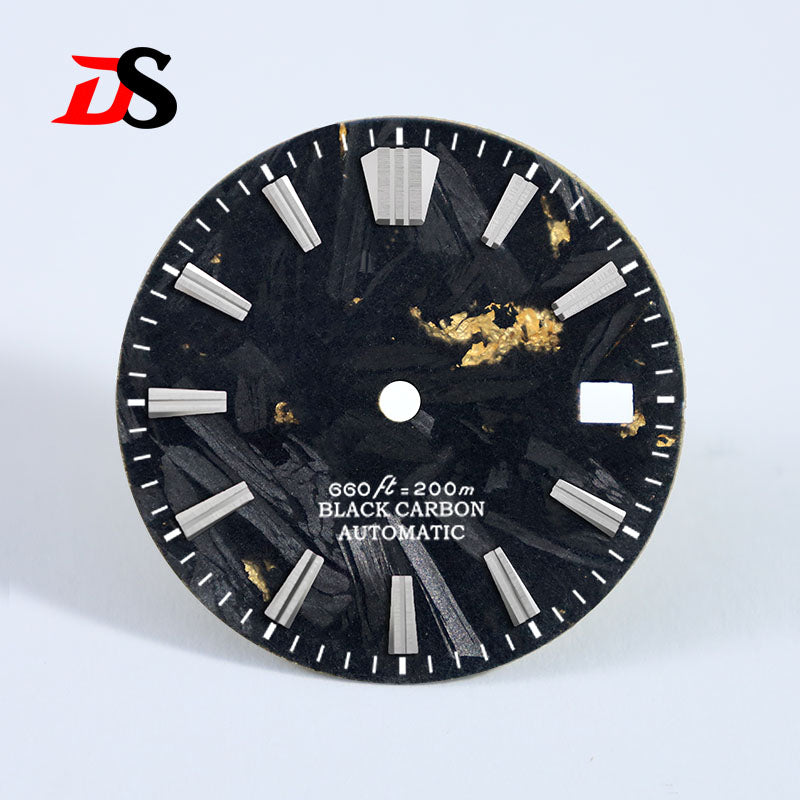 GS Carbon Fiber Dial No Lume High Quality for MIYOTA 9015 /ETA2824 Movement 28.5MM