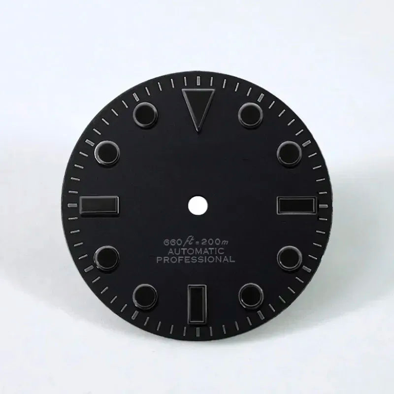 28.5mm NH35 Dial Matte White Black Lume for NH35 Movement Skx007 Custom Logo No Date