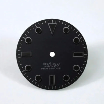28.5mm NH35 Dial Matte White Black Lume for NH35 Movement Skx007 Custom Logo No Date