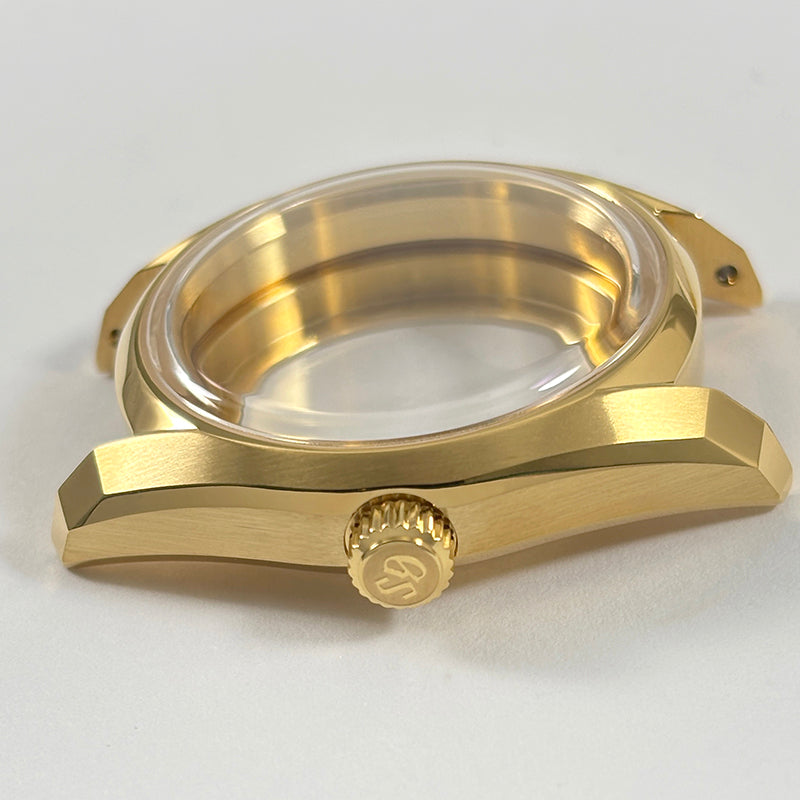 38mm gold Case Bracelet Set Stainless Steel 62GS Sapphire Glass AR Coating High-quality for NH34NH35NH38 Movement