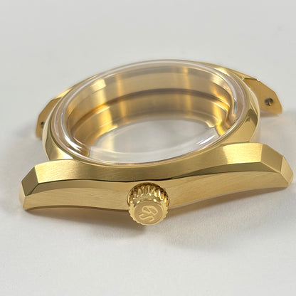 62GS 38mm gold Case Bracelet Set Stainless Steel Sapphire Glass AR Coating High-quality for NH34NH35NH38 Movement