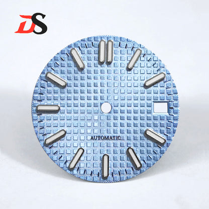 Waffle Dial BGW9blue luminous 28.5MM NH35NH36 S Mod