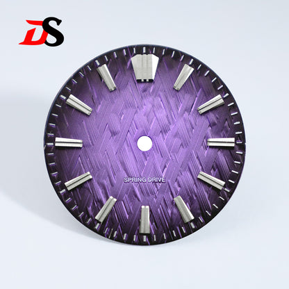 No Date 28.5mm Ice Forests Dial for NH34 NH35 Movement Blue Lume/no Lume